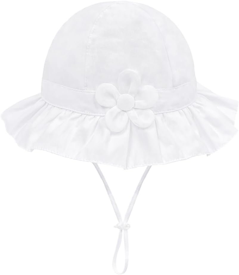 Toddler Kids Baby Girl Sun Hat Floppy Cotton Summer Hat 50+ SPF Protective