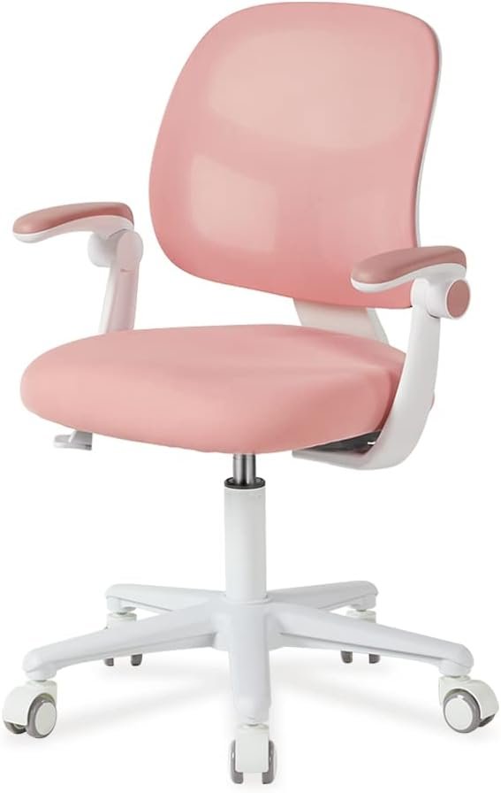 Kids Desk Chair, Height Adjustable Kids Chair, Ergonomically Designed Kids Study Chair. Suitable for 4~12 Years Old Child, Pink