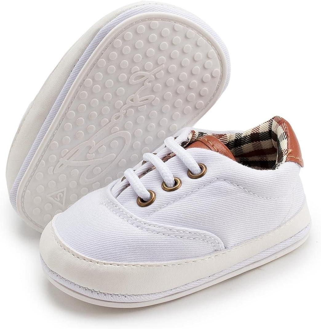 Infant Baby Boys Girls Canvas Sneaker Toddler Slip On Anti Skid Newborn First Walkers Candy Shoes for 0-18 Months