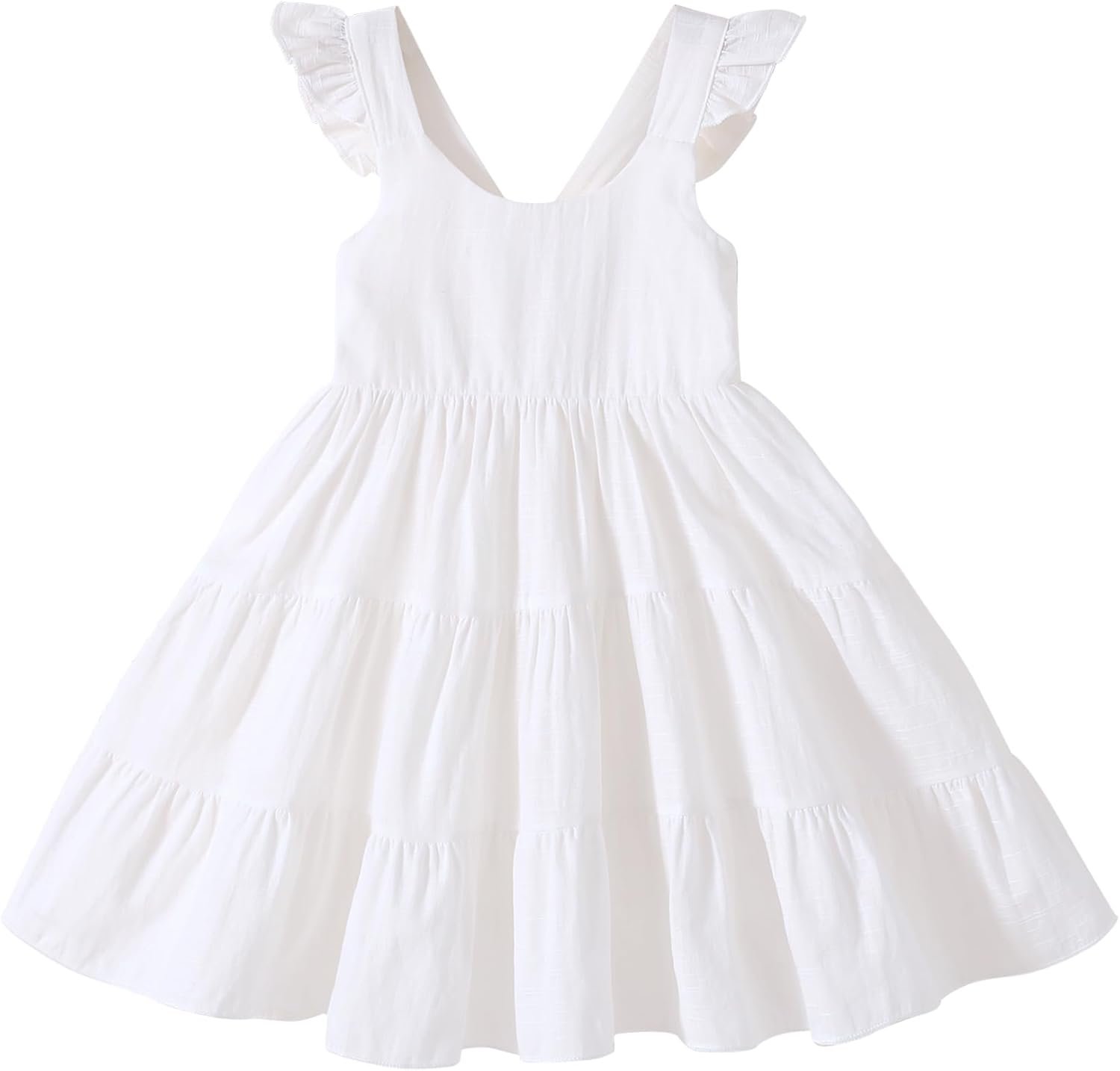 Kids Toddler Baby Girls Rainbow Dress Princess Sleeveless Beach Butterfly Sundress