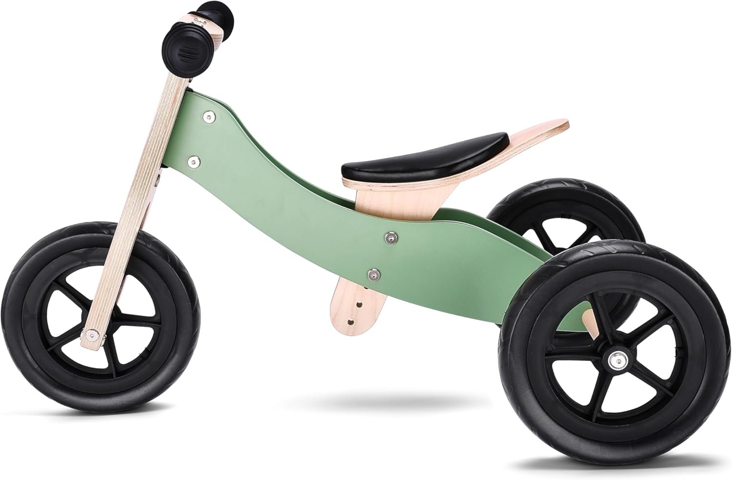 banana bike Toddler Wooden Balance Bike - No Pedals Tricycle - Puncture Proof Tires, Ergonomic and Durable - Birthday Gift for Boys and Girls - Ideal for Kids - 29.9''x16.9'' (Green)