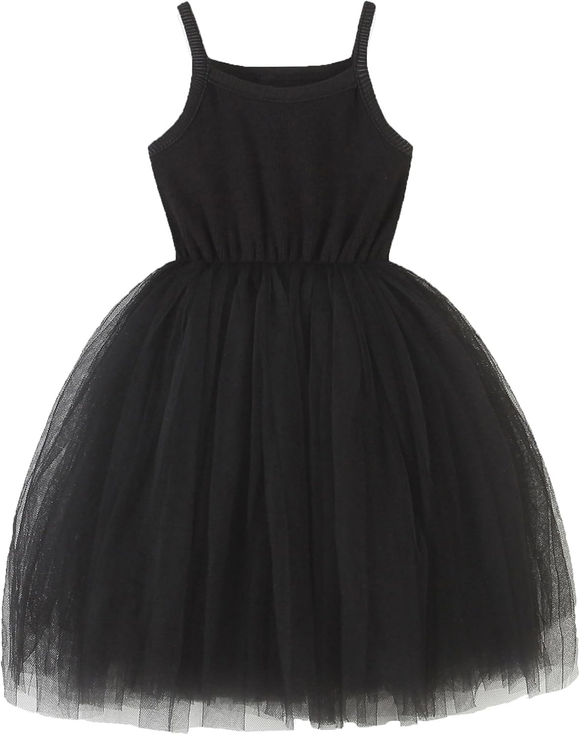 GSVIBK Baby Girls Tutu Dress Sleeveless Toddler Cotton Layered Tutu Dress Infant Tulle Dresses Princess Party Prom Dress