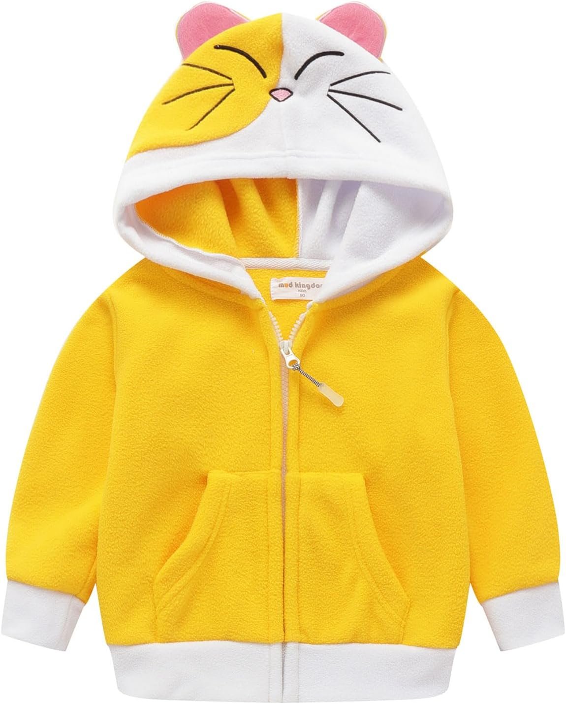 Mud Kingdom Fleece Hoodies Jacket for Boys Girls Full Zipper Long Sleeve Happy Halloween