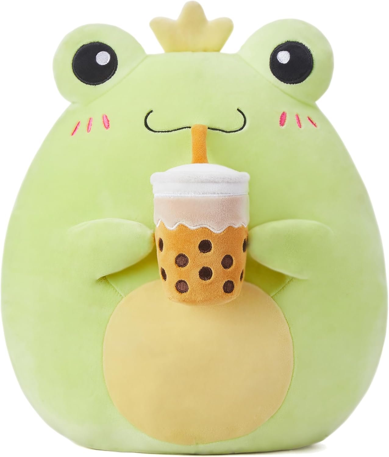Large Frog Plush Pillow Stuffed Animal Toy,Big Size Cute Soft Toys 13" Fat Kawaii Hugging Pillows Cuddle Huggable Plushie,Gift for Kids