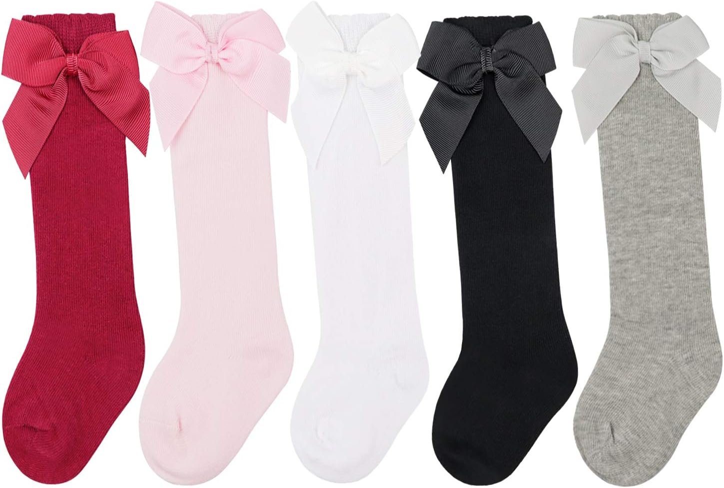 BQUBO Baby Knee High Sock Toddler Girl Dress Socks Baby Knit Stocking Cotton Infant Girls Socks