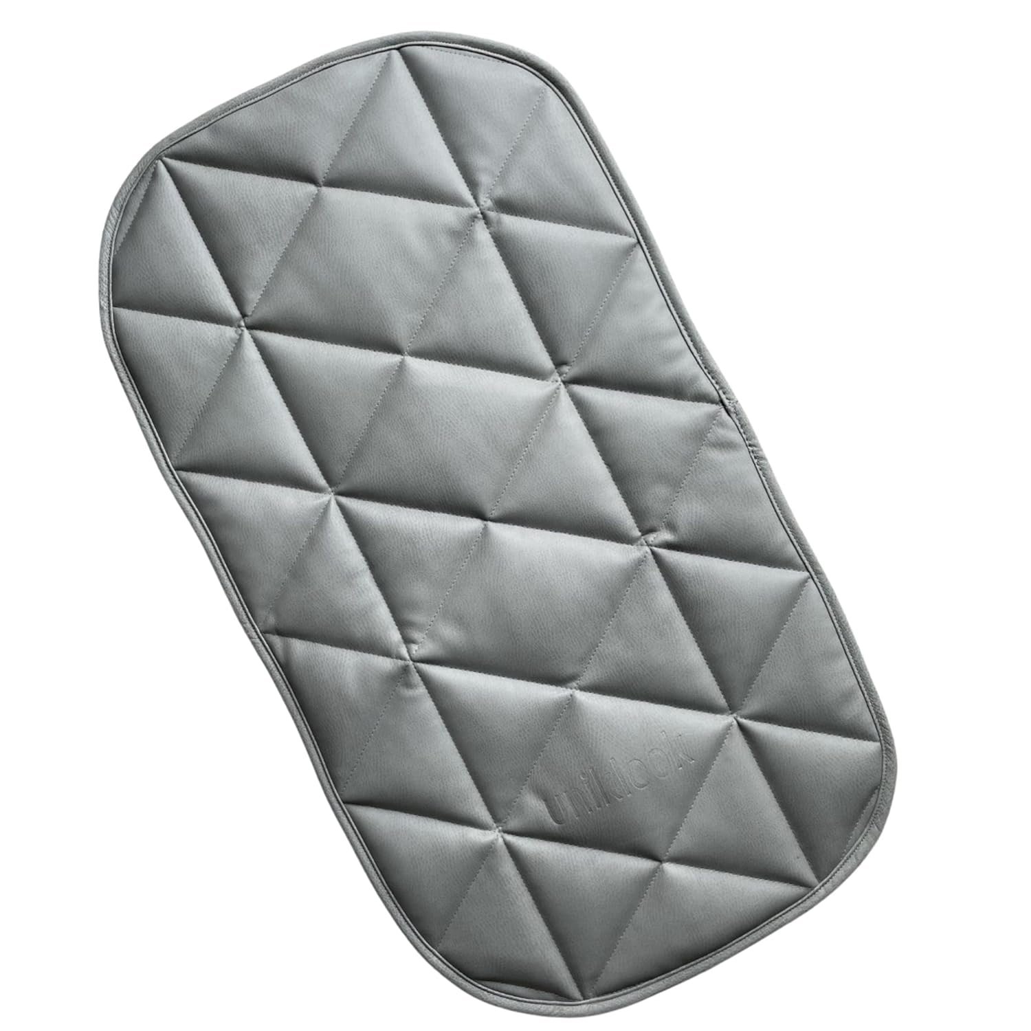 Baby Changing Pad Portable 16 x 30 Padded Vegan Leather Wipeable Changing Mat Foldable Changing Pad for Diaper Bag, Changing Station Pad Playmat, Tummy time Leather Baby Changing mat Uniklook (Gray)