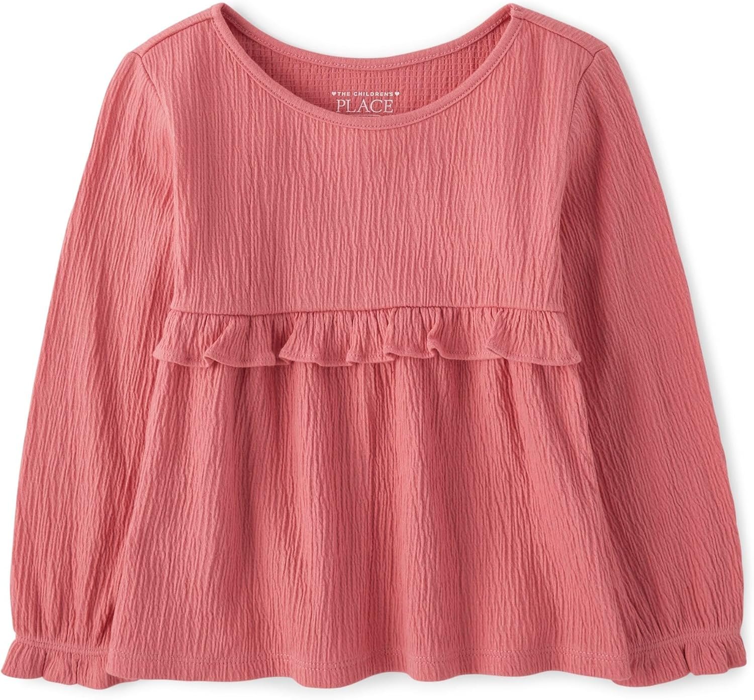 The Children's Place Girls and Toddler Long Sleeve Everyday Casual Knit Shirt