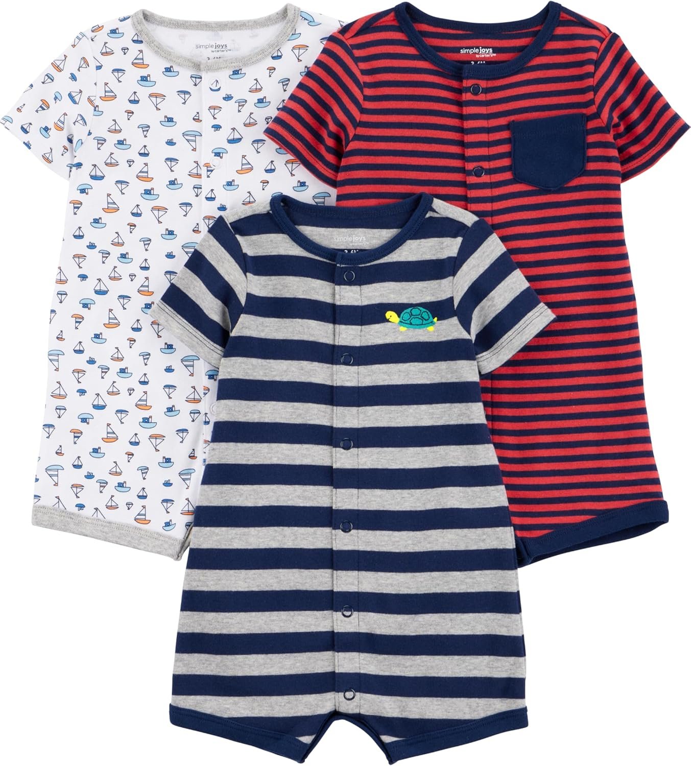 Simple Joys by Carter's Baby 3-Pack Snap-up Rompers