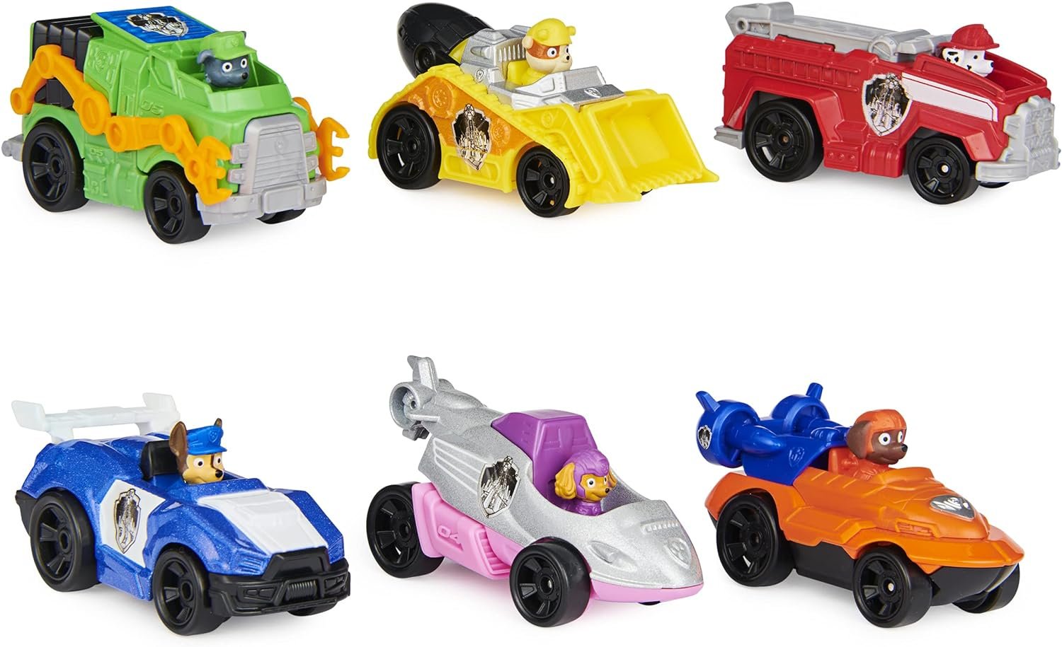 Paw Patrol, True Metal Movie Gift Pack of 6 Collectible Preschool Toys, 1:55 Scale Die-Cast Toy Cars, Kids Toys for Boys & Girls Ages 3 and up